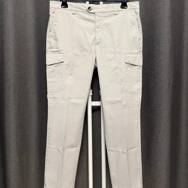 [BUNJANG] Brunello Cucinelli Leisure Fit Beige Cargo Pants (Size 52) / 브루넬로 쿠치넬리 레저핏 베이지 카고 팬츠 (52) 국내 35-37 정리