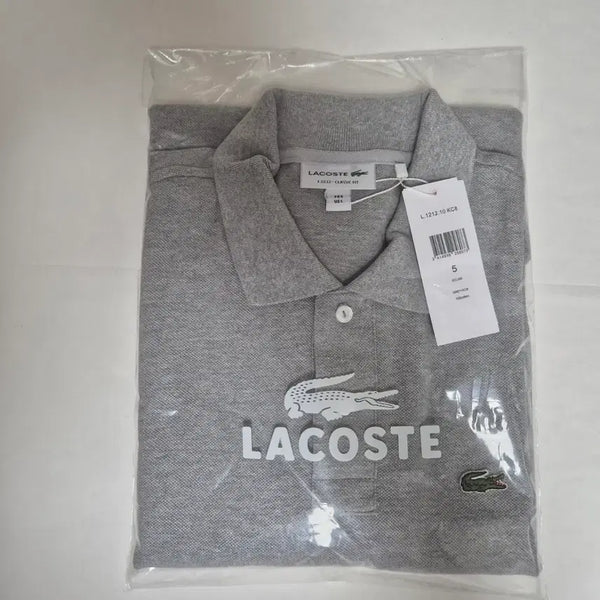 [BUNJANG] Lacoste Classic Fit Short Sleeve Polo Shirt Grey (Size 105) / 라코스테  클래식핏 반팔 카라티 그레이 5(105) 새상품