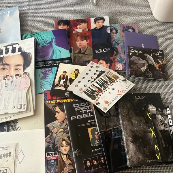 [BUNJANG] EXO Album & Magazine Photocard Bundle Set / EXO 앨범 및 잡지 포카 세트 일괄