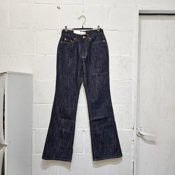 [BUNJANG] Women's Lightweight Wide Semi-Bootcut Jeans / S사이즈 가벼운재질 와이드 세미부츠컷 진청(618)