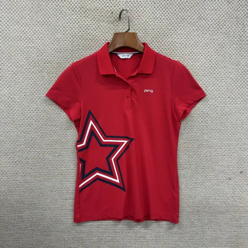 [BUNJANG] PING Golf Performance Short-Sleeve Polo Shirt / PING 골프 기능성 반팔카라티 90 D01810
