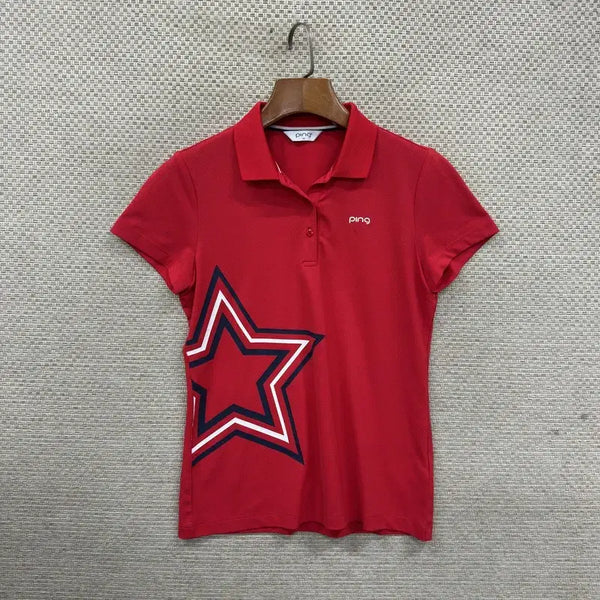[BUNJANG] PING Golf Performance Short-Sleeve Polo Shirt / PING 골프 기능성 반팔카라티 90 D01810