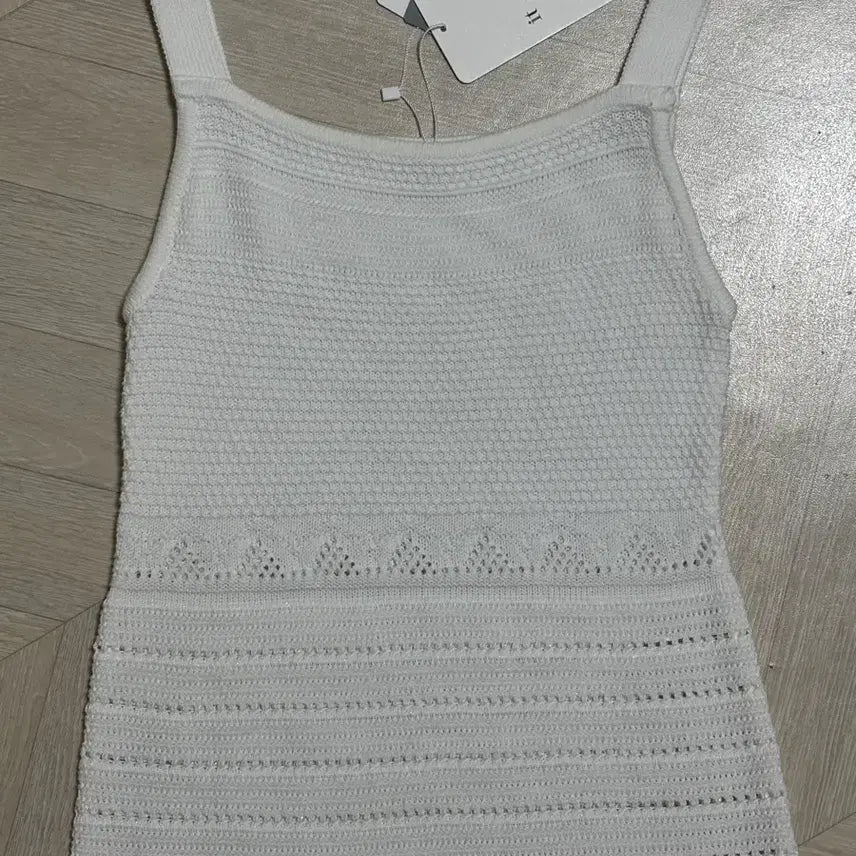 [BUNJANG] It's Mar Chenille Knit Dress White Size 55 / 잇미샤 화이트 니트 원피스 55 해변룩 바캉스 비치웨어