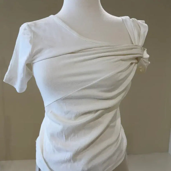 [BUNJANG] Twisted Drape Sleeveless T-Shirt / 꼬임 드레이프 티셔츠 나시