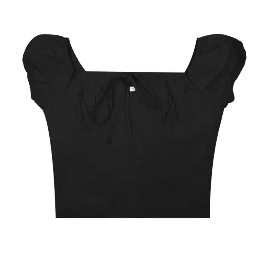 [BUNJANG] Noiago Square Blouse - Black / 노이아고 스퀘어 블라우스 블랙