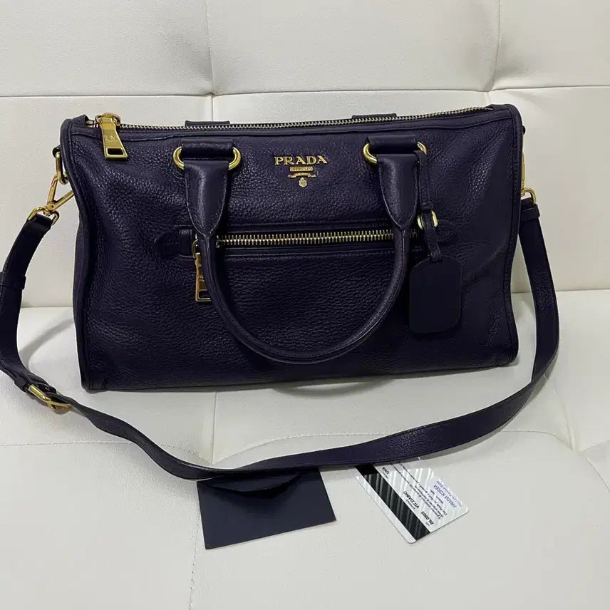 [BUNJANG] Prada Vitello Daino Motor Bag Navy / 프라다 비텔로다이노 모터백