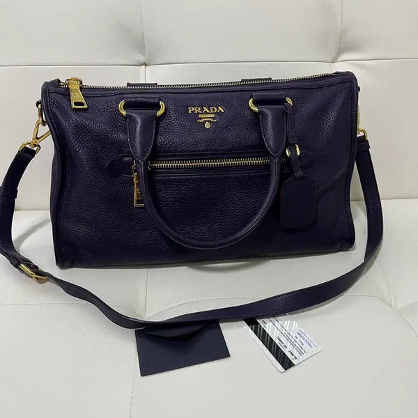 [BUNJANG] Prada Vitello Daino Motor Bag Navy / 프라다 비텔로다이노 모터백