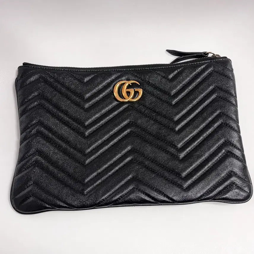 [BUNJANG] Gucci Women's Gold-Tone Logo Clutch / 구찌 여성 클러치 금장