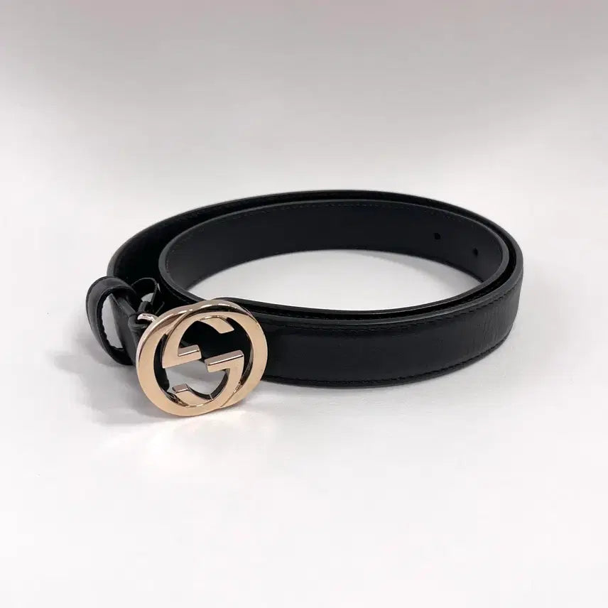 [BUNJANG] Gucci Interlocking Belt Black / 구찌 인터로킹 벨트 블랙