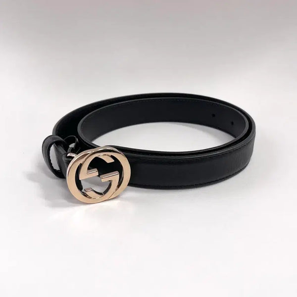 [BUNJANG] Gucci Interlocking Belt Black / 구찌 인터로킹 벨트 블랙
