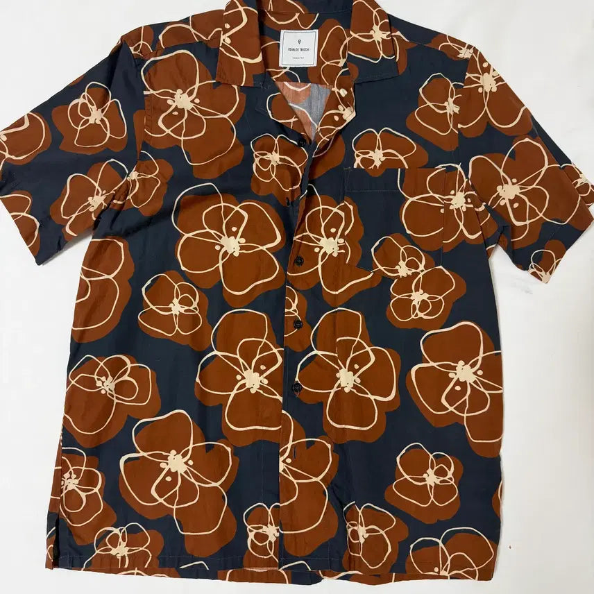 [BUNJANG] Osvaldo Trucchi Italian Open Collar Short Sleeve Shirt / 오스발도 트루키 이탈리아제 하와이안 셔츠