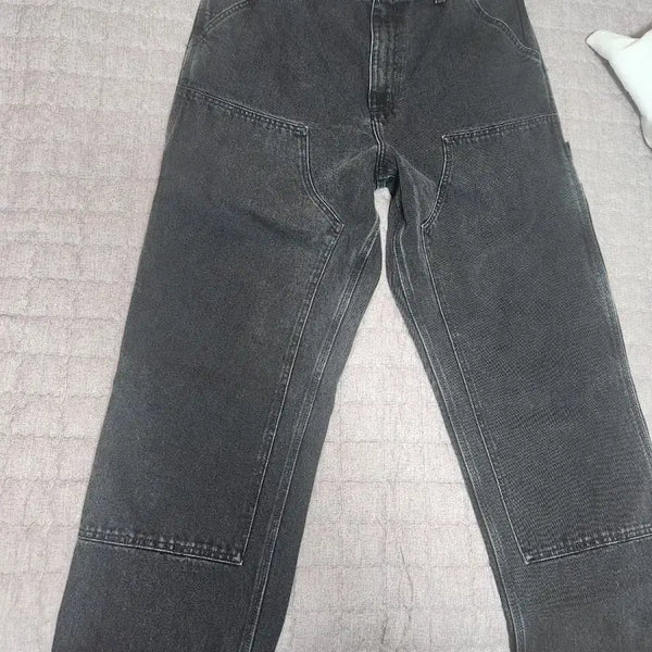 [BUNJANG] Carhartt WIP Double Knee Pants Smith Black Stone Washed / 32x32)칼하트wip 더블니 팬츠 스미스 블랙 스톤 워시드