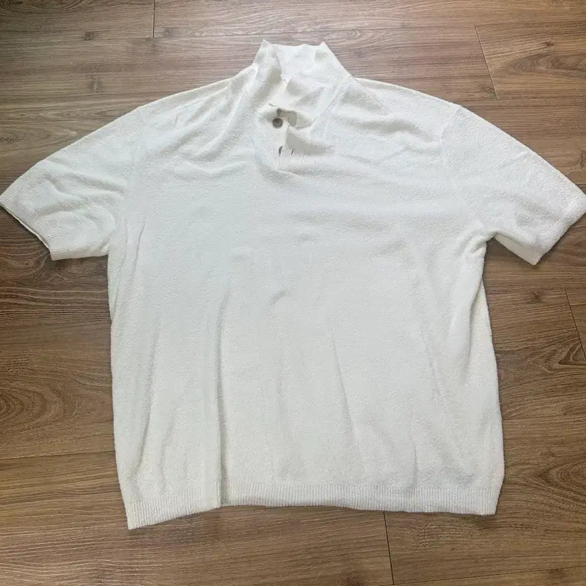 [BUNJANG] TOPTEN White Short Sleeve Polo Knit 115 / 탑텐 화이트 반팔 카라 니트 115