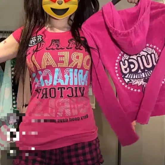 [BUNJANG] CUBINAGE Juicy Couture Pink Zip-Up / 데스라이즈 큐빈티지 쥬시꾸뛰르 딱붙 핑크 집업