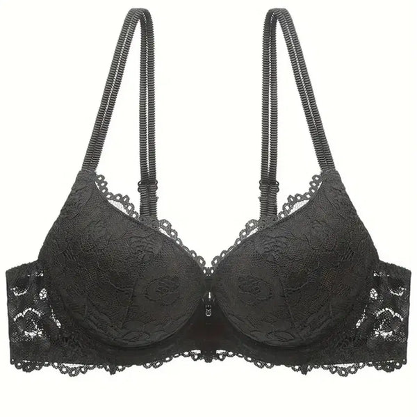 [BUNJANG] Black & White Lace Bra Set (2-Piece) / 블랙 화이트 레이스 브라2세트
