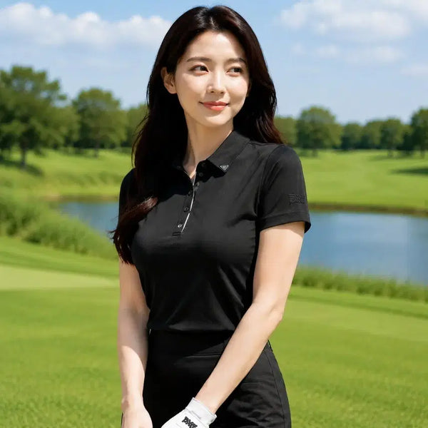 [BUNJANG] PXG Golf Women's Essential Basic Short Sleeve Polo T-Shirt (White, Size 90-95) / (미사용)PXG골프 여성 에센셜 베이직 카라 반팔 폴로 티셔츠 90~95