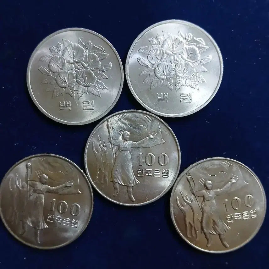 [BUNJANG] Bank of Korea 100 Won Coins (5 Pieces) - Commemorative & Circulated / 한국은행 100원 동전 5개
