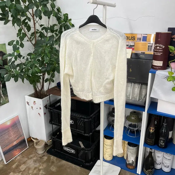 [BUNJANG] Danielle Guizio Mohair Cardigan XS/S / 다니엘귀조 모헤어 가디건 XS/S