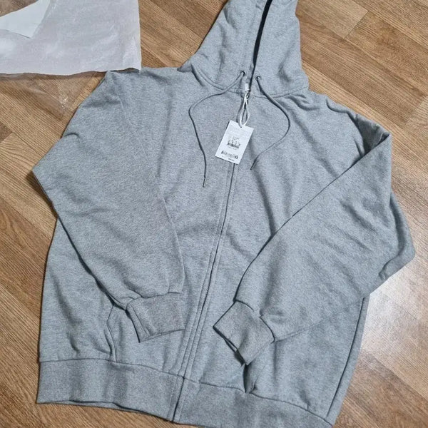 [BUNJANG] New Gray Hooded Zip-Up Sweatshirt / 새상품 후드집업