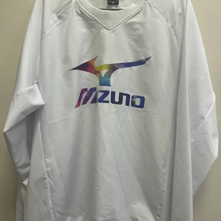 [BUNJANG] Mizuno Rainbow Track Jacket White 2XL / 미즈노 레인보우 피스테 화이트 2XL