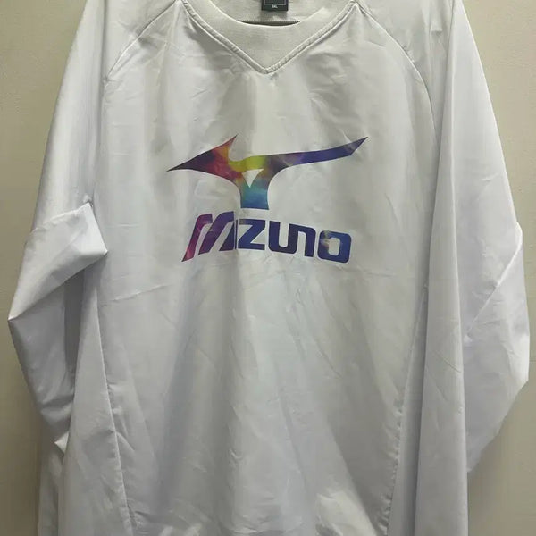 [BUNJANG] Mizuno Rainbow Track Jacket White 2XL / 미즈노 레인보우 피스테 화이트 2XL