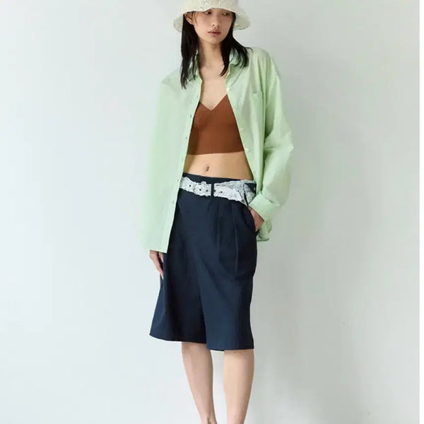 [BUNJANG] Sienne Pear Cotton Shirt Light Mint / 시엔느 pear cotten shirt 페어코튼셔츠 (라이트 민트)