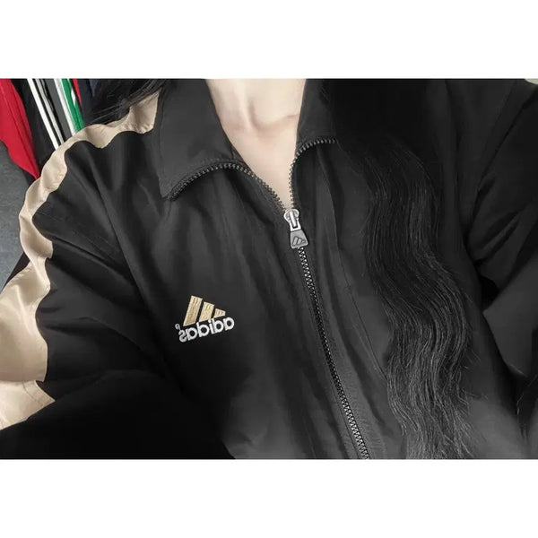 [BUNJANG] Adidas Big Logo Old School Windbreaker Jacket Track Top / 아디다스 빅로고 올드스쿨 바람막이 자켓 점퍼 트랙탑