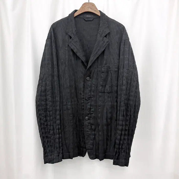 [BUNJANG] Issey Miyake Men Pleats Blazer Black Polyester / 이세이미야케맨 플리츠 블레이저