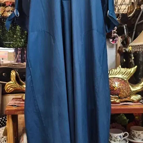[BUNJANG] COS Shirtdress Long Deep Blue / 컬러의 COS 셔츠형 롱바스락블루 원피스