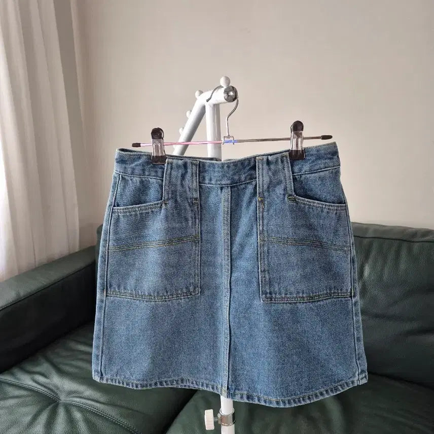 [BUNJANG] Mixxo Premium Pocket Denim Mini Skirt Size 24 / 미쏘 프리미엄 포켓 데님 미니스커트 24 미착용