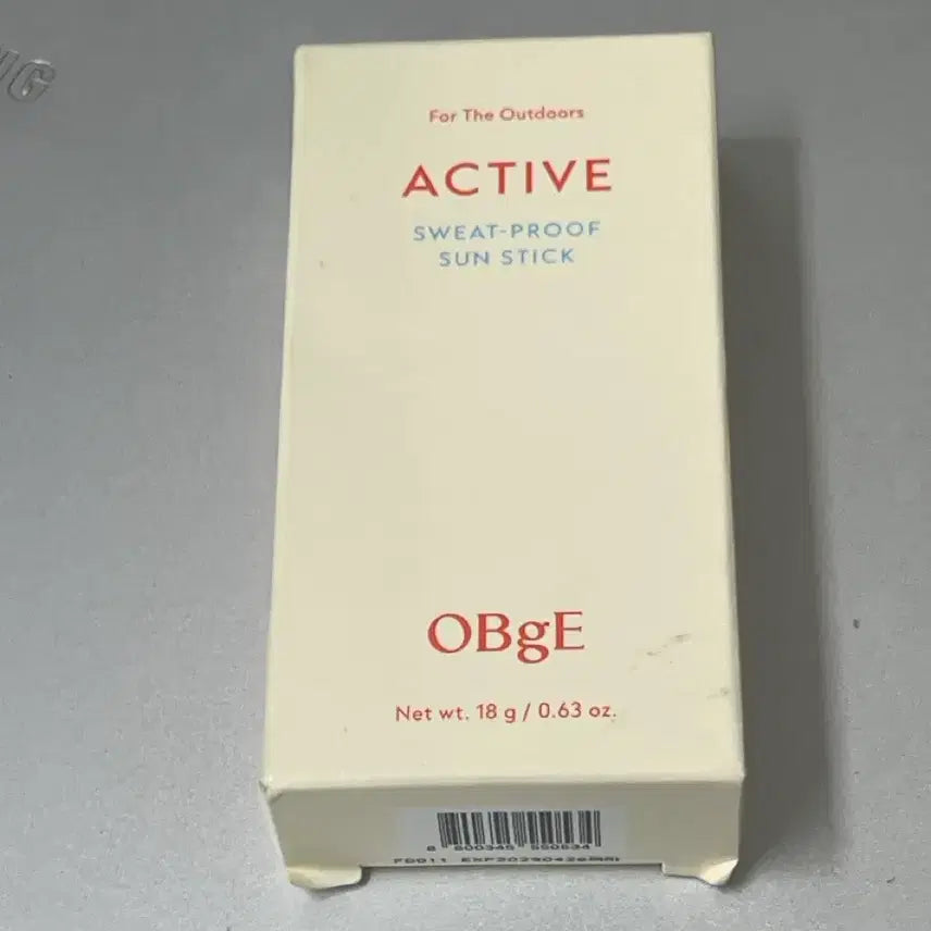 [BUNJANG] OBgE Active Sweatproof Sun Stick / OBgE 액티브 스웨트프루프 선 스틱