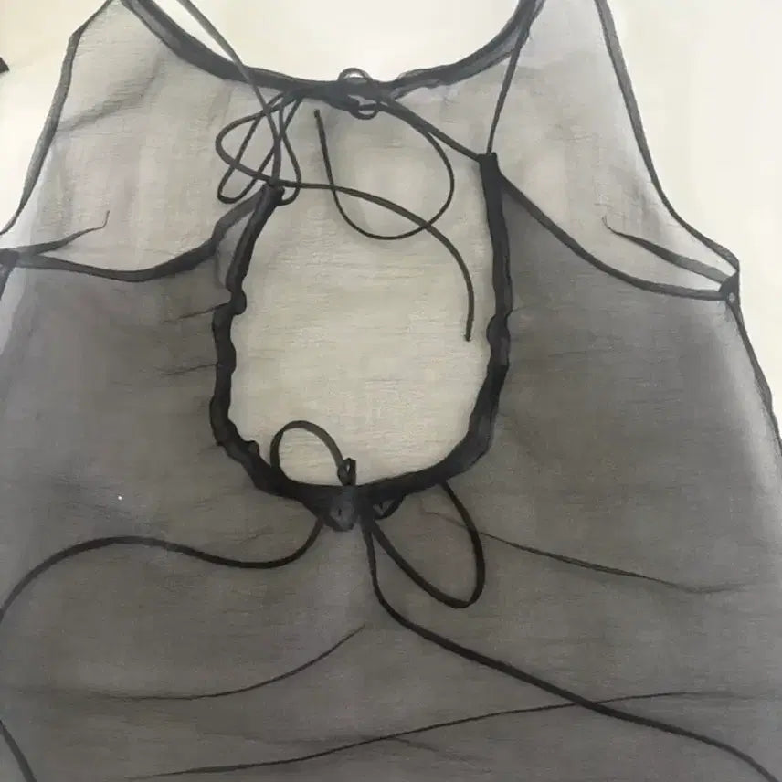 [BUNJANG] Monoha Organza Sleeveless Top / 모노하 오간자 슬리브리스