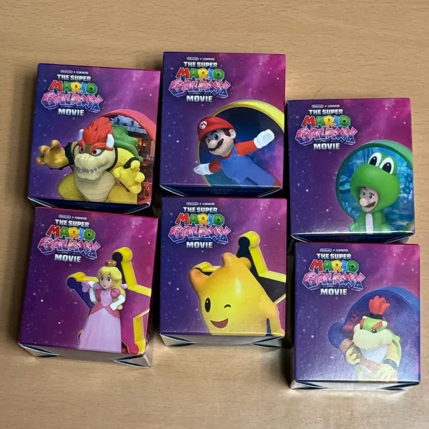 [BUNJANG] Super Mario Galaxy Movie Figure Set (6 Figures) / 슈퍼 마리오 갤럭시 무비 피규어