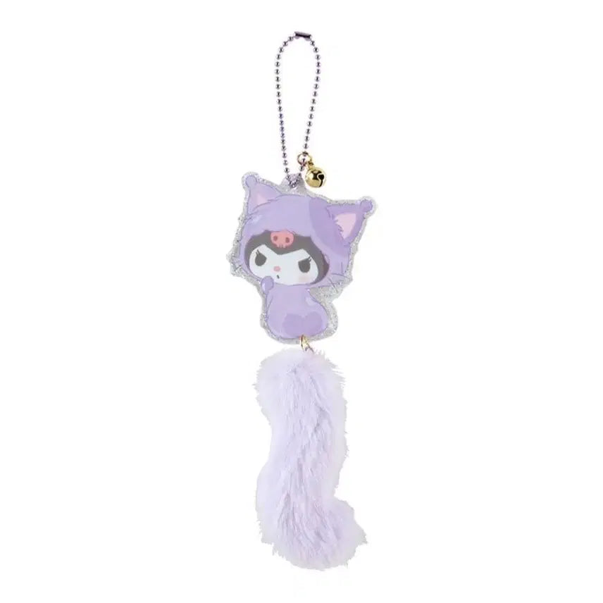 [BUNJANG] Sanrio Daisuki Nekoneko Tail Acrylic Keyring Kuromi (Sealed) / 산리오 다이스키 네코네코 꼬리 달린 아크릴 키링 쿠로미 미개봉 새상품