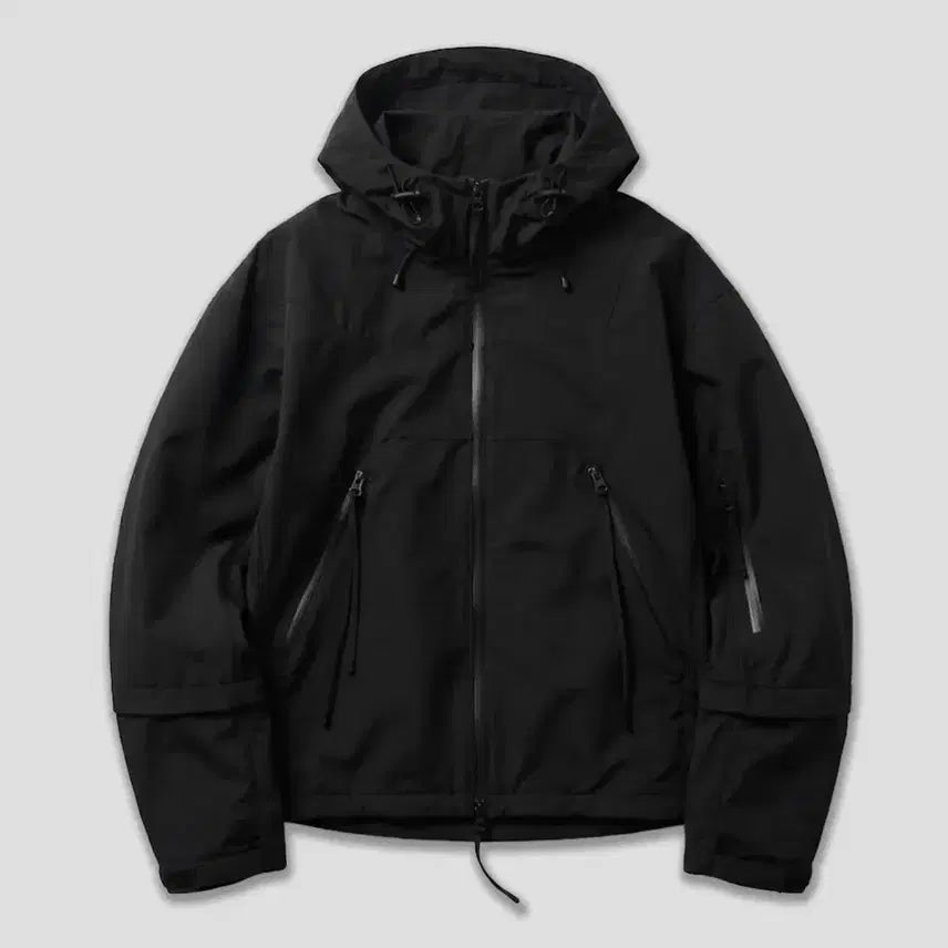 [BUNJANG] Elmood Saint Hood Windbreaker Jumper Carbon Black / [44] 엘무드 - 세인트 후드 윈드브레이커 점퍼 카본 블랙