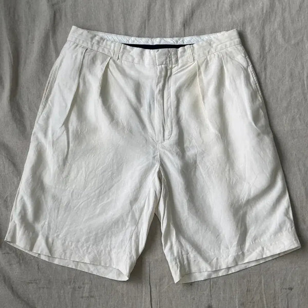[BUNJANG] Polo Ralph Lauren Vintage Silk Linen Pleated Shorts / 폴로랄프로렌 빈티지 실크 린넨 투턱 쇼츠 반바지 32
