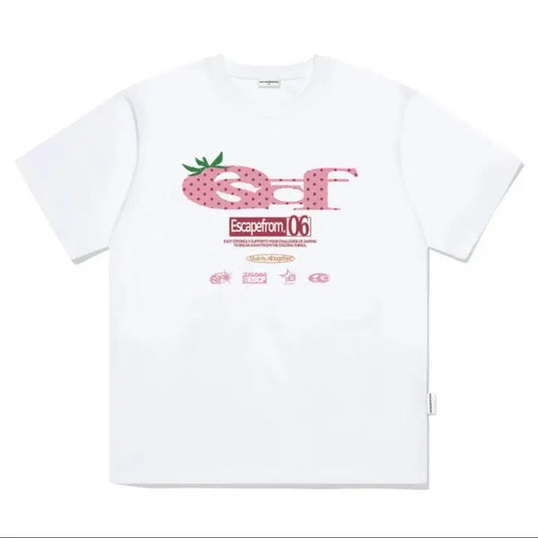 [BUNJANG] Escape From Strawberry Short Sleeve T-Shirt M / 이스케이프프롬 스트로베리 딸기 반팔 m
