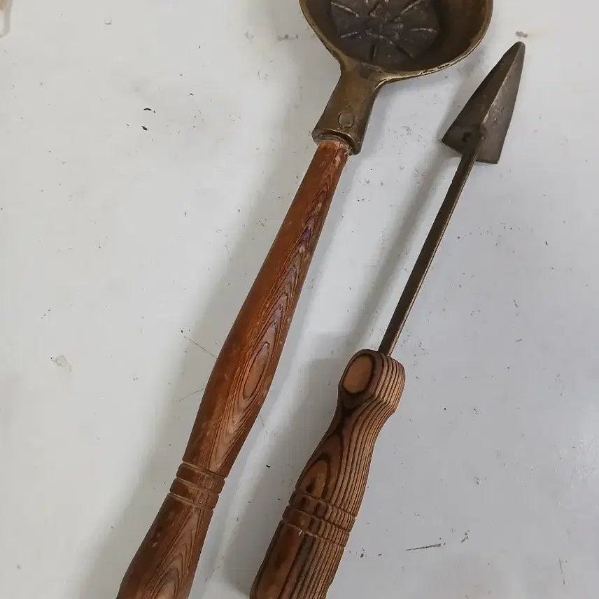[BUNJANG] Vintage Brass Charcoal Iron Set / 빈티지 놋쇠 숯 다리미 인두 세트