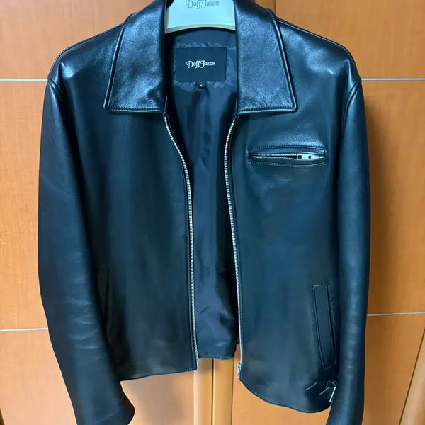 [BUNJANG] Dope Jason Lambskin Single Leather Jacket / [M] 도프제이슨 램스킨 싱글 레더 자켓