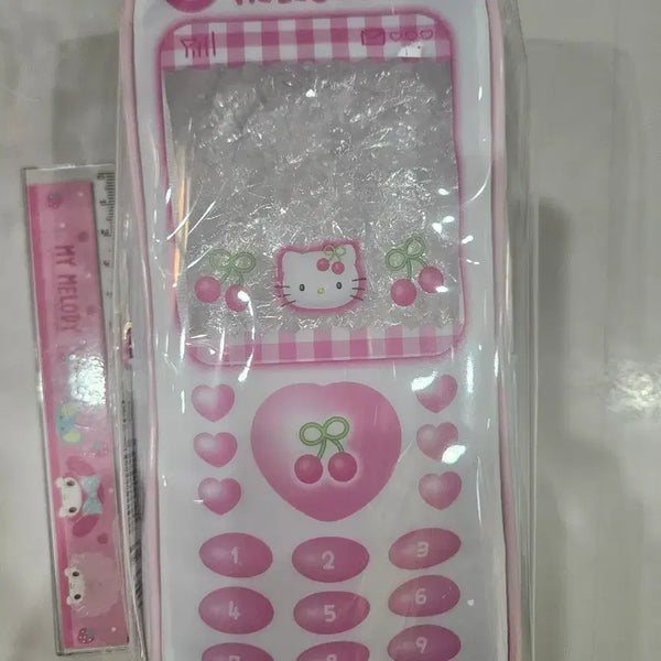 [BUNJANG] Sanrio Hello Kitty Cherry Kitty Transparent Pouch / 산리오 헬로키티 체리키티 핸드폰디자인 필통 파우치 수납 육일돌