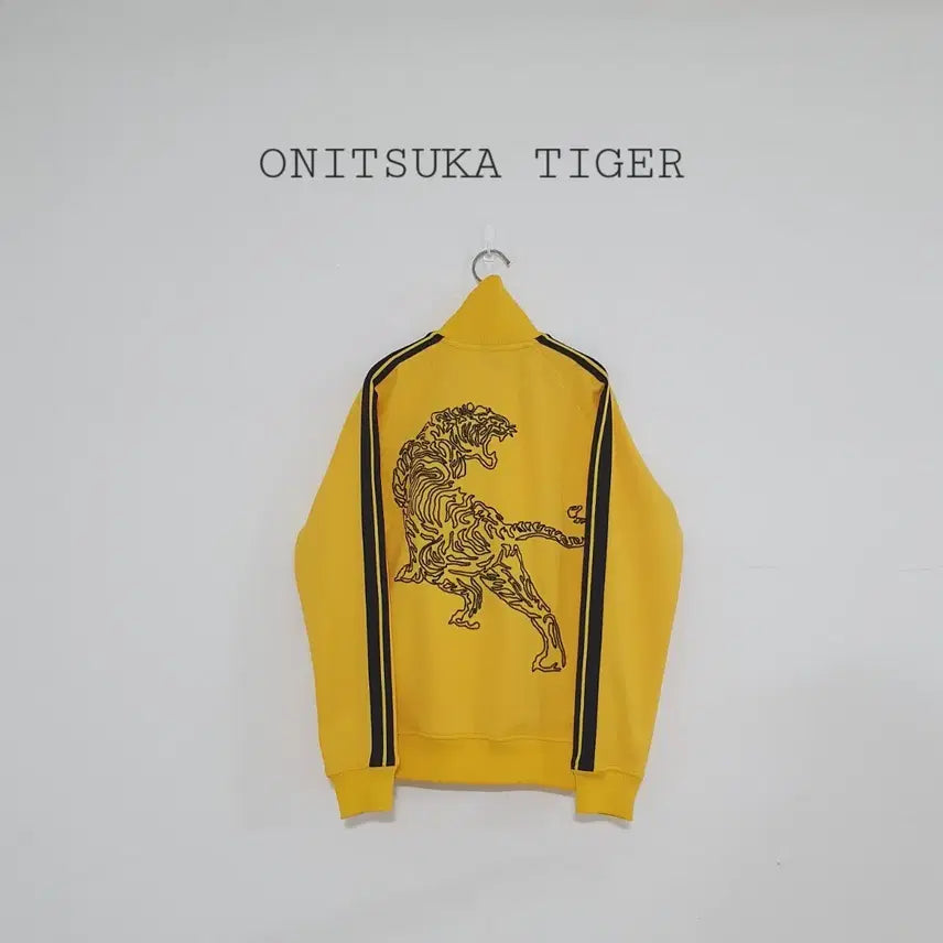 [BUNJANG] Onitsuka Tiger Yellow Tiger Embroidered Track Top - Size M / No.26070405 오니츠카타이거 옐로우 호랑이 자수 트랙탑