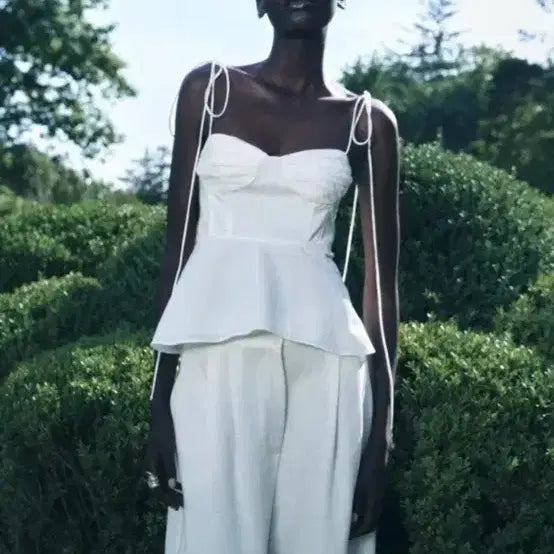 [BUNJANG] ZARA V-Neck Bustier Top / 자라 ZARA 뷔스티에 탑 ZW COLLECTION