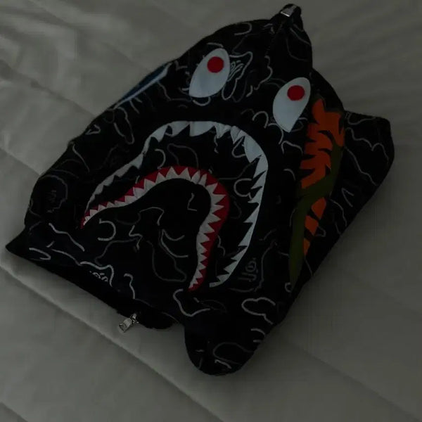 [BUNJANG] BAPE Camo Shark Hoodie Zip-Up Jacket / 베이프 카모 샤크 후드집업 정품