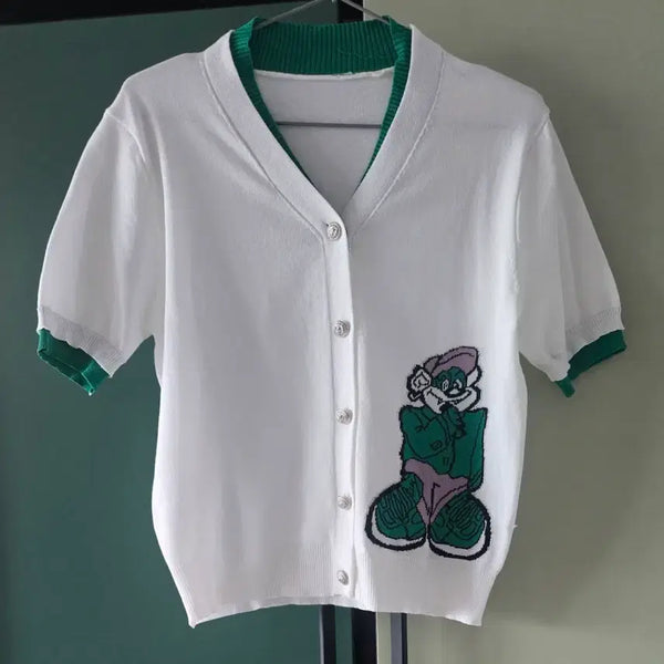 [BUNJANG] Women's Short Sleeve Cardigan / 여성 반팔 가디건/55~66새상품