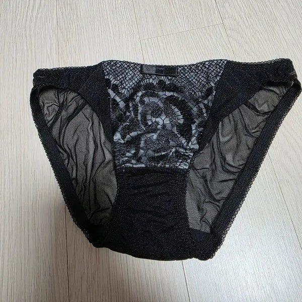 [BUNJANG] Black Lace Panties / 블랙 레이스 란제리 팬티