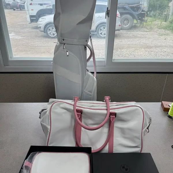 [BUNJANG] BMW Pink Golf Bag Full Set / BMW 골프백 핑크 풀세트 새상품