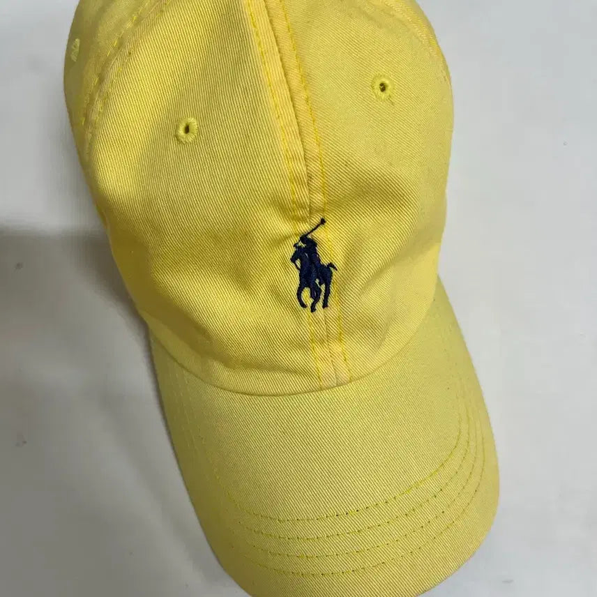 [BUNJANG] Polo Ralph Lauren Yellow Leather Strap Baseball Cap / 폴로 랄프로렌 옐로우 가죽 스트랩 볼캡 모자