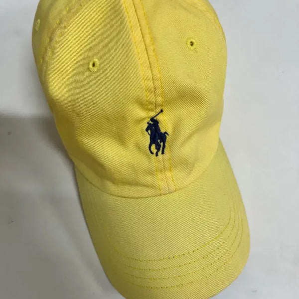 [BUNJANG] Polo Ralph Lauren Yellow Leather Strap Baseball Cap / 폴로 랄프로렌 옐로우 가죽 스트랩 볼캡 모자
