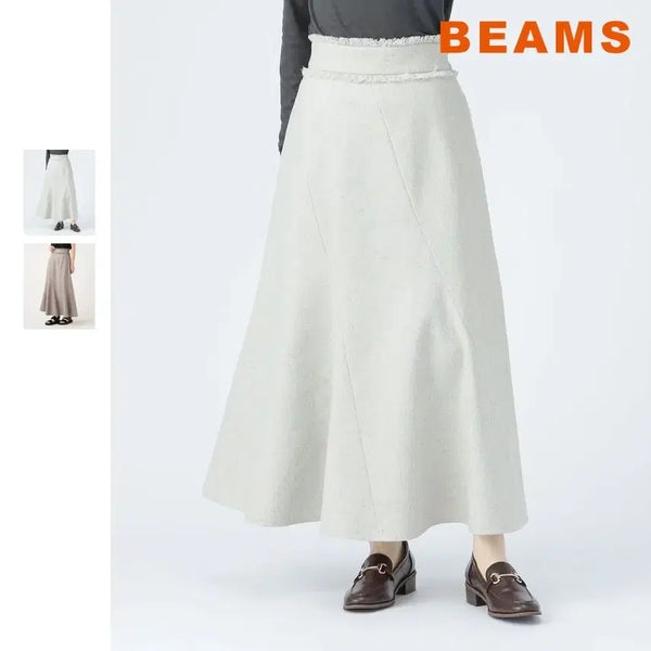 [BUNJANG] BEAMS Heart Linen Tweed Skirt - Washable / 빔즈 하트 린넨 트위드 스커트 워셔블