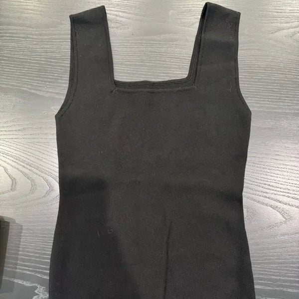 [BUNJANG] Blossom Sleeveless Knit Top / 블로썸 나시니트  검정 .베이지